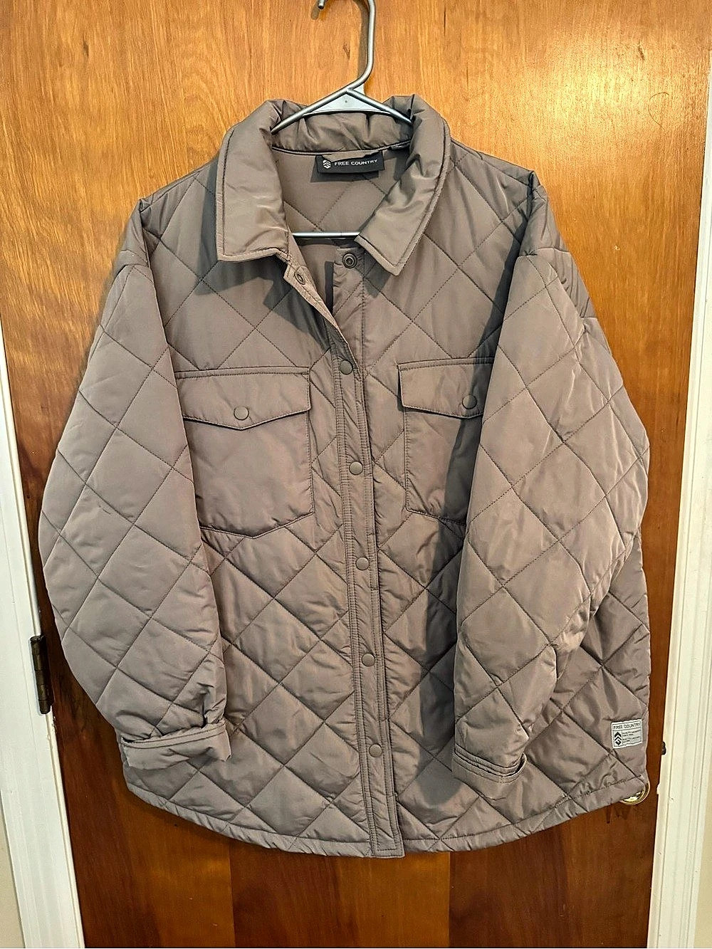 Free Country Quilted Jacket in Taupe 30Like New